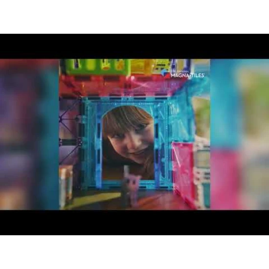 Magnetická stavebnica MAGNA-TILES Pet Playhouse – detský domček pre zvieratá so šmykľavkou, figúrkami a doplnkami