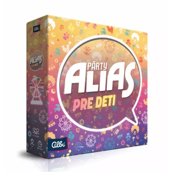 Párty Alias Pre deti – hra do zábavného parku s herným plánom, ruským kolom, kartami a figúrkami