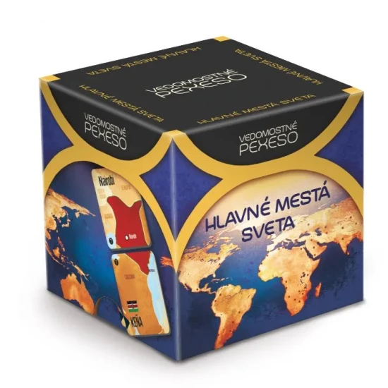 Vedomostné pexeso pre deti s motívom hlavných miest trénuje detskú pamäť.