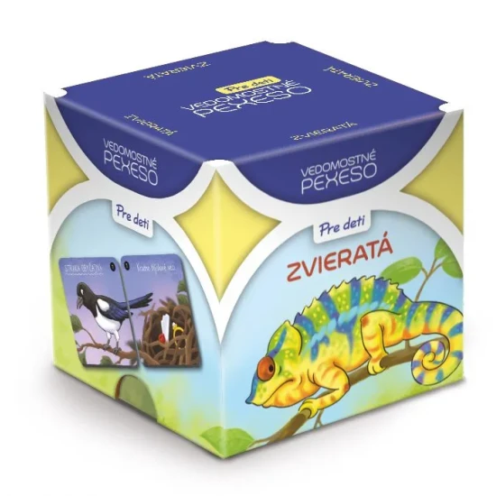 Vedomostné pexeso pre deti s motívom zvierat trénuje detskú pamäť.