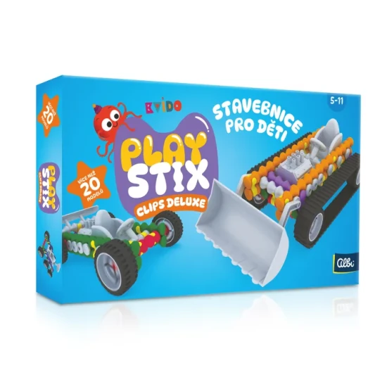 Stavebnica pre deti Kvído Playstix Clips Deluxe – viac ako 24 modelov, 150 dielov, tvorivá hra od Albi