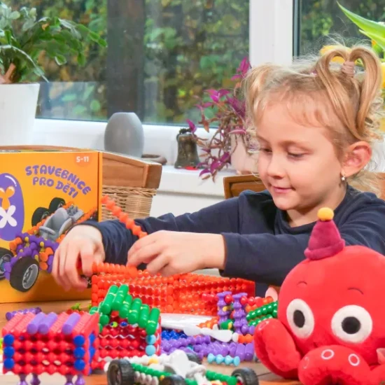 Stavebnica pre deti Kvído Playstix – viac ako 21 modelov, 150 dielikov, tvorivá hra od Albi