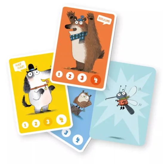 Traf komára! zábavná hra pre deti na rýchle rozhodovanie, pantomímu a zvuky.