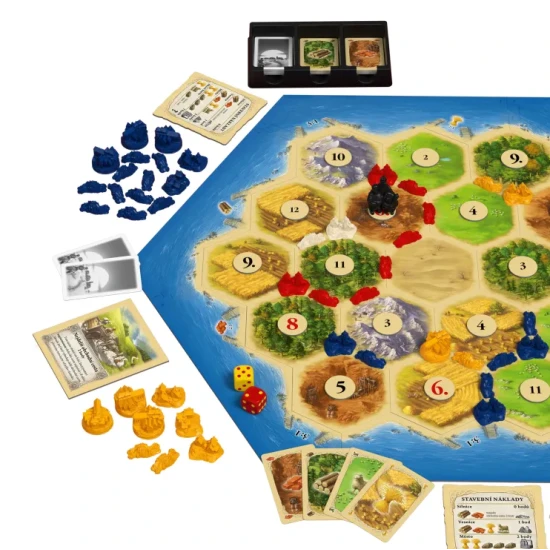 Nová verzia Osadníkov z Katanu s plastickými figúrkami a prístavmi