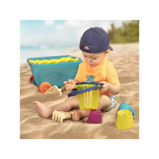 Vozík s hračkami na piesok – všetko, čo deti potrebujú na letnú zábavu!