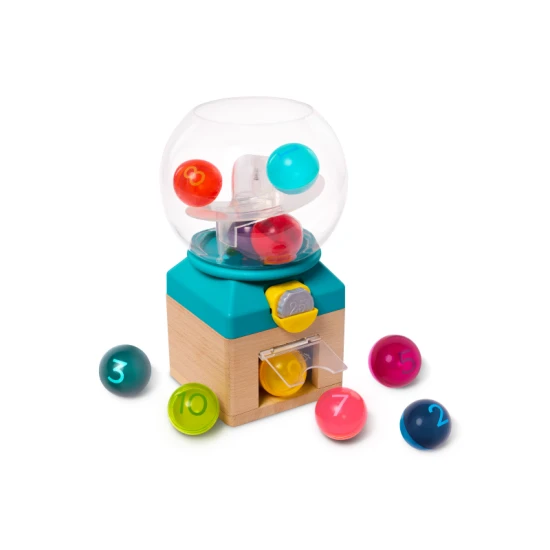 Rainbow Gumballs – retro automat, ktorý učí deti farby, čísla a koordináciu