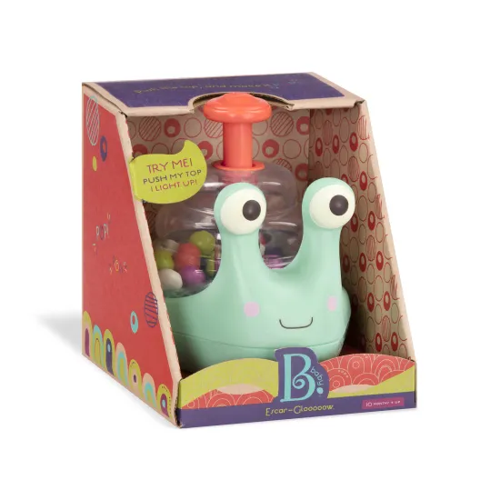 Slimák s guličkami na kolieskach plný farebných guličiek a blikajúcich svetielok.