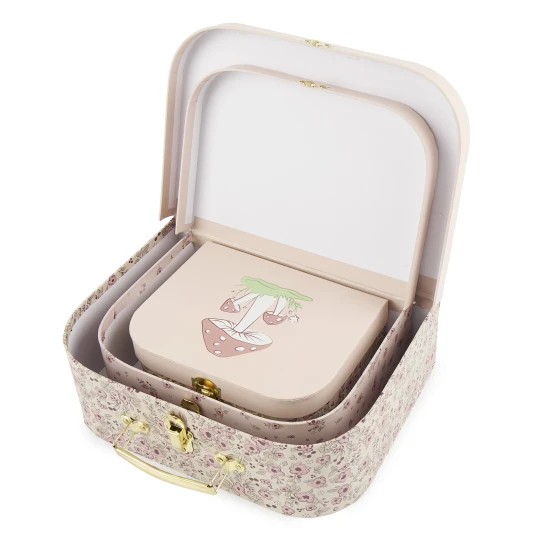 Bieco Súprava troch kartónových kufríkov jelenček Ella dreamy flowers BIECO_04003039