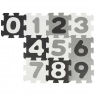 Penová hracia podložka s číslami puzzle black & white 10 ks