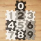 Bieco Penová hracia podložka s číslami puzzle black & white 10 ks BIECO_19201507