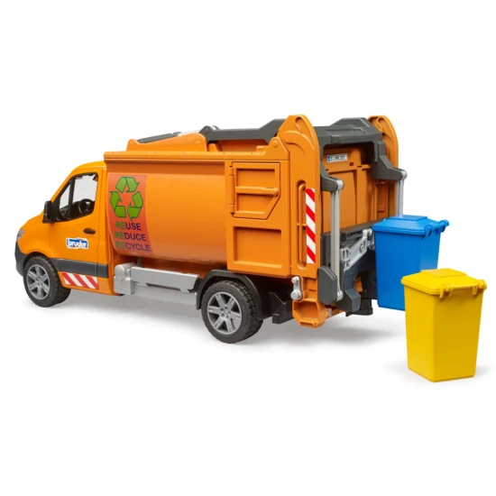 Bruder MB Sprinter Municipal smetiarske auto s funkčnými prvkami a smetnými košmi v mierke 1:16