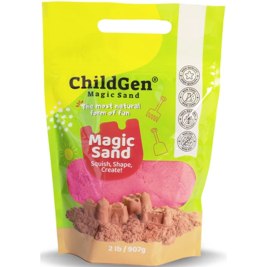 ChildGen Magický piesok Pink – prírodný, antibakteriálny a voňavý kinetický piesok pre deti.