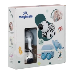 Magnetické zvieratká Magimals Wheely Zebra / Slon