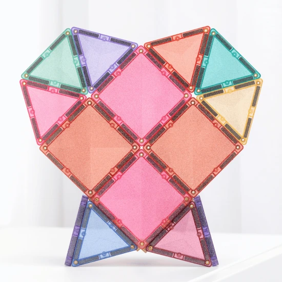 CONNETIX Pastelová Glitter Castle Pack Sada s Trblietkami – Magická, trblietavá stavebnica na tvorbu hradov, veží, mostov a ďalších fantastických svetov.