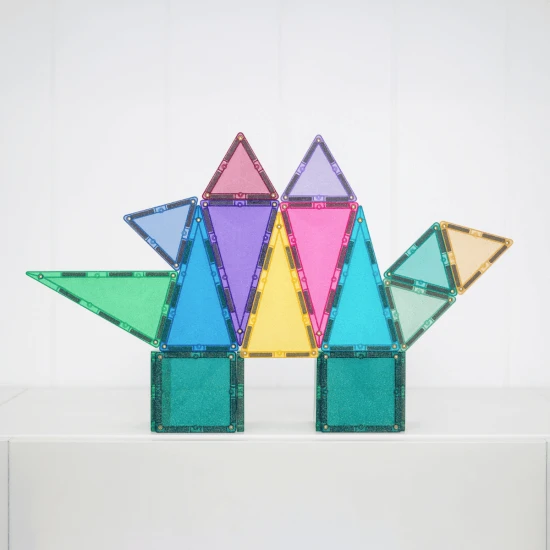 CONNETIX Pastelová Glitter Castle Pack Sada s Trblietkami – Magická, trblietavá stavebnica na tvorbu hradov, veží, mostov a ďalších fantastických svetov.