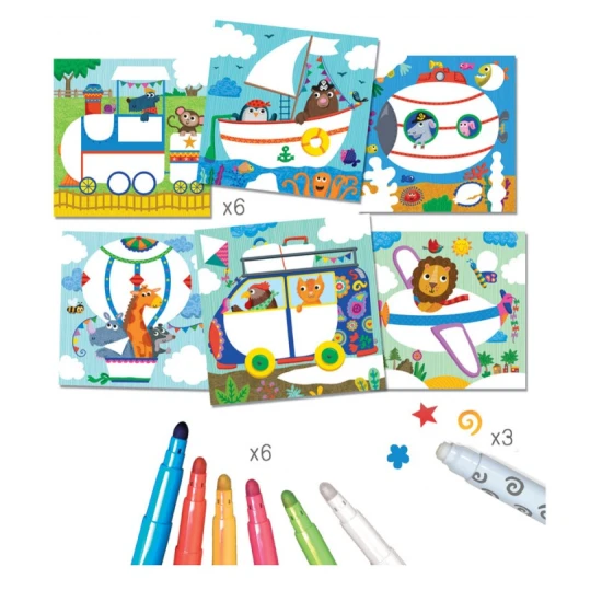 Kreatívna sada pre deti Kúzelné fixky Cestovanie Crea Lign