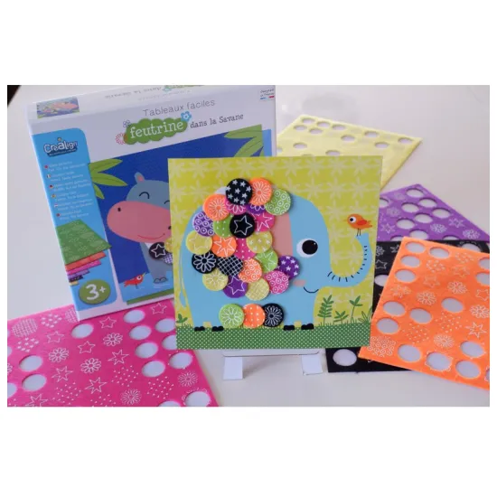 Kreatívna súprava pre deti Tvorenie z filcu Savana Crea Lign