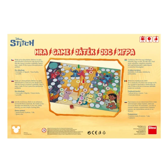 Hra Stitch – detská stolová hra s postavičkami Lilo a Stitch, herný plán a figúrky