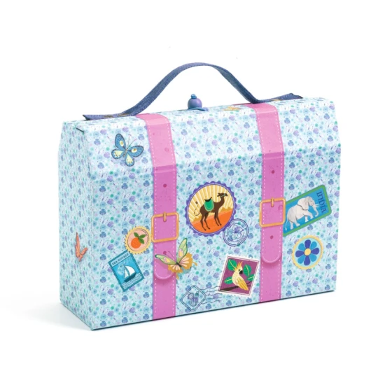 Marie kufríkové puzdro na písacie potreby – DJECO, zápisník, nálepky, pero, obálky a pozvánky