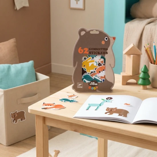 Prvé odnímateľné samolepky Lesné zvieratká