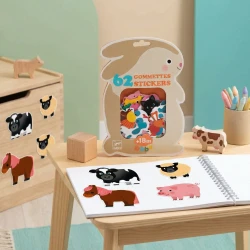 Prvé odnímateľné samolepky Farmárske zvieratká