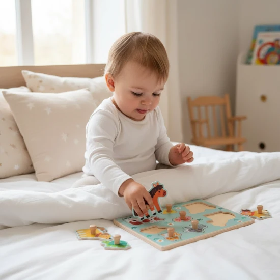 Puzzle s úchytkami Farmárske zvieratká