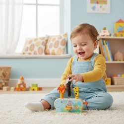 Multi Pop Drevená motorická hračka s 3 vyskakovacími zvieratkami