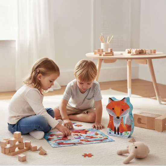 Siluetové puzzle Líška Ginger 24 ks Djeco