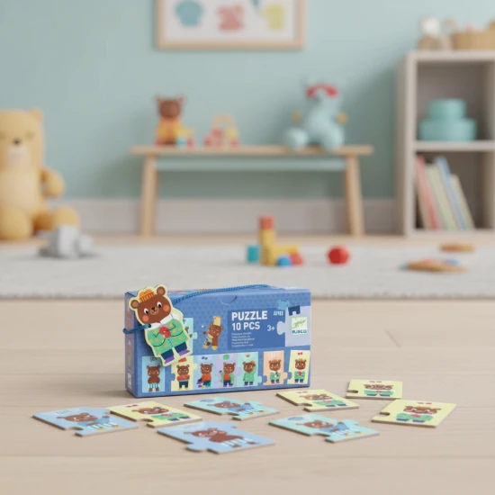 Postupové puzzle Obleč medvedíka 