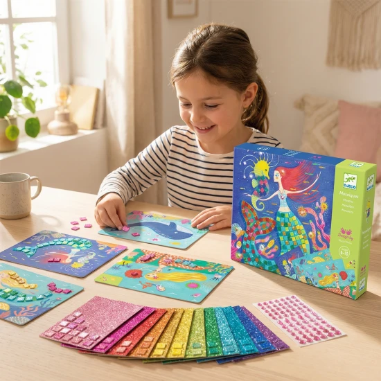 Penová mozaika Morské panny Tvorba podľa čísel