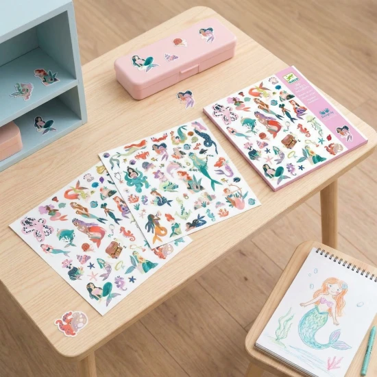 Samolepky Trblietavé morské panny 160 ks