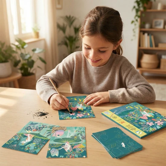 Vyškrabovacie obrázky Jazero s dúhovým leskom