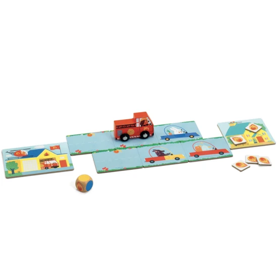 Pomôžte hasičom dostať sa včas na miesto požiaru, aby mohli zahasiť oheň a zachrániť dom. 