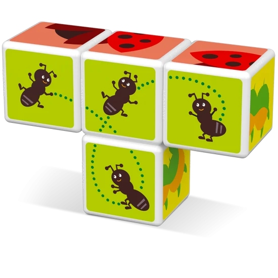 Magnetické kocky pre deti – 3D skladanie hmyzu od 18 mesiacov