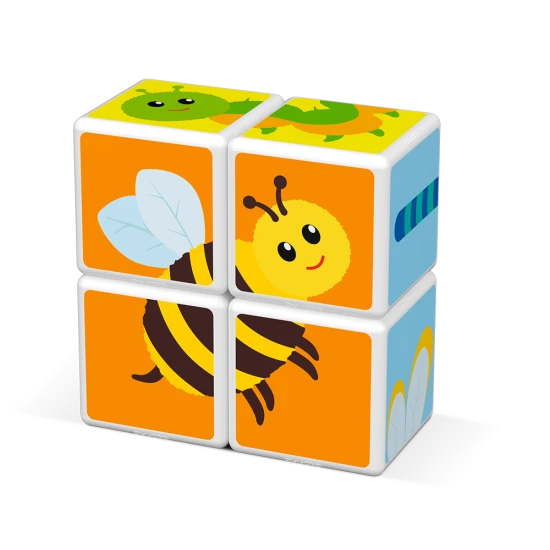 Magnetické kocky pre deti – 3D skladanie hmyzu od 18 mesiacov