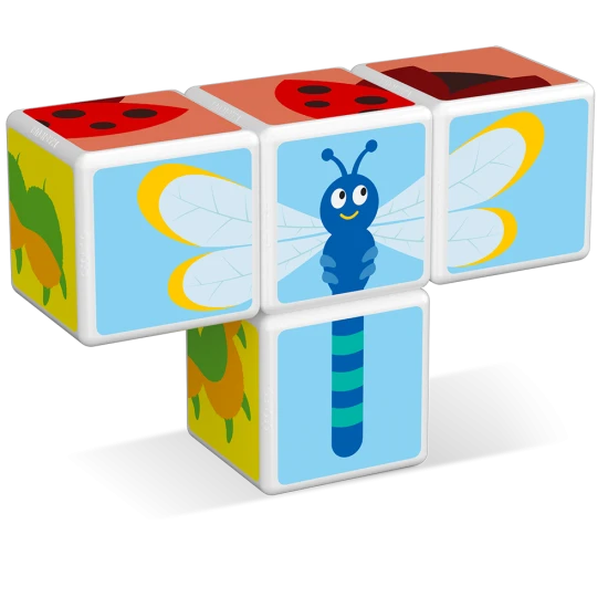 Magnetické kocky pre deti – 3D skladanie hmyzu od 18 mesiacov