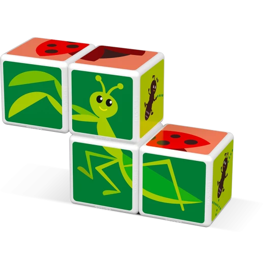 Magnetické kocky pre deti – 3D skladanie hmyzu od 18 mesiacov