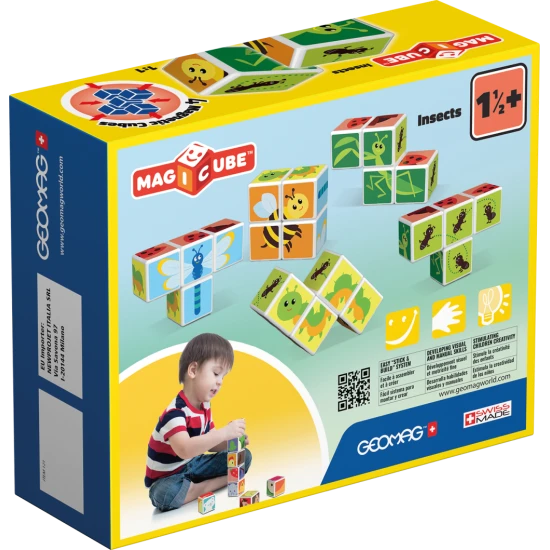 Magnetické kocky pre deti – 3D skladanie hmyzu od 18 mesiacov