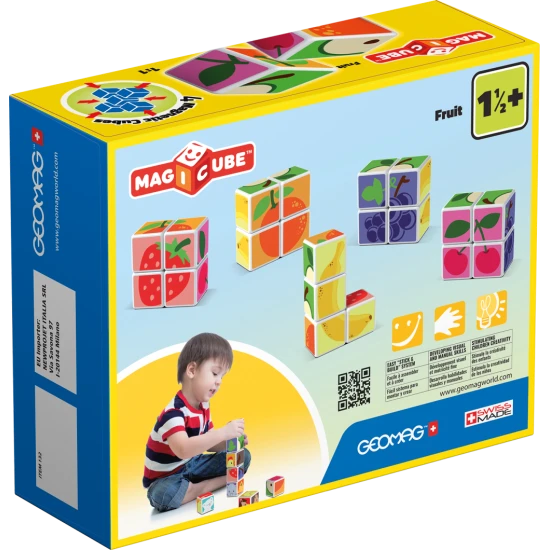 Magnetické kocky pre deti – 3D skladanie ovocia od 18 mesiacov