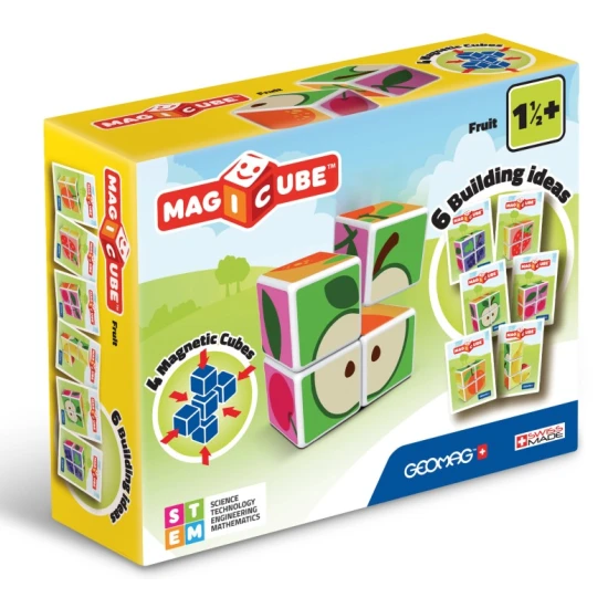 Magnetické kocky pre deti – 3D skladanie ovocia od 18 mesiacov