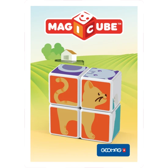 Magnetické kocky pre deti – skladanie zvieratiek, vzdelávacia hračka od 18 mesiacov