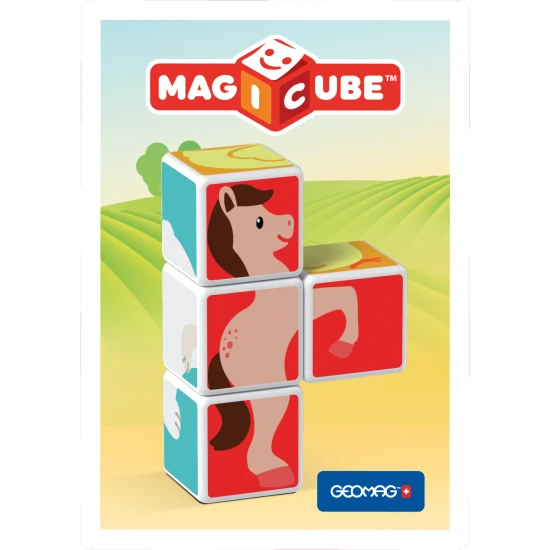 Magnetické kocky pre deti – skladanie zvieratiek, vzdelávacia hračka od 18 mesiacov