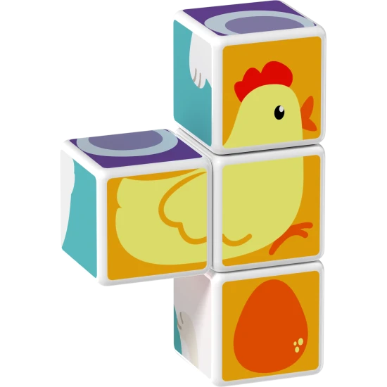 Magnetické kocky pre deti – skladanie zvieratiek, vzdelávacia hračka od 18 mesiacov