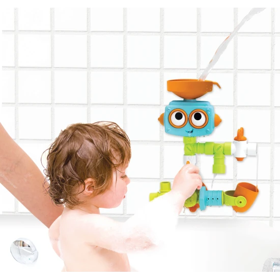 Vodný mlynček s potrubím Robot