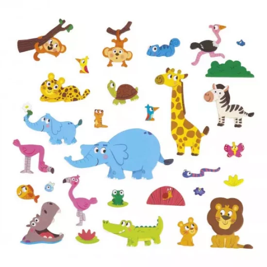 Magnetické príbehy pre deti s africkými zvieratkami od Janod. 