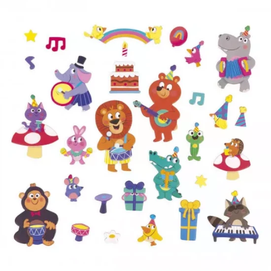 Magnetické príbehy pre deti o narodeninovej párty so zvieratkami od Janod.