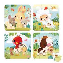 Puzzle v kufríku 4v1 Farma