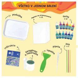 Sada na mramorovanie 12 farieb