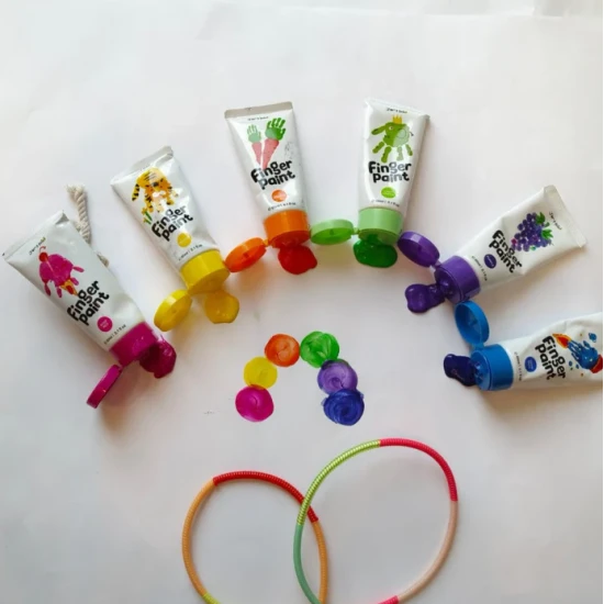 Detská sada prstových farieb a penových pečiatok – umývateľné bezpečné farby