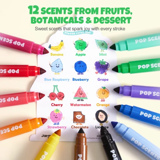 Jarmelo Fixky umývateľné s vôňou – sada 24 farieb s vôňou